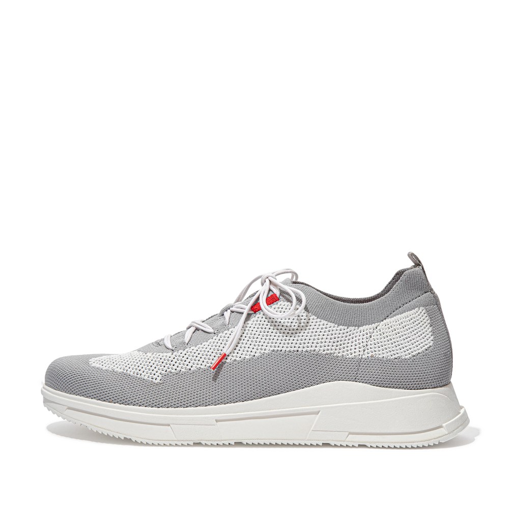 Fitflop Man Sneakers Grey/White - Frey Knit - BX4679821